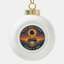 Totale zonsverduistering 2 augustus 2027 cruisesch keramische bal ornament