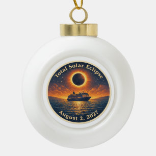 Totale zonsverduistering 2 augustus 2027 cruisesch keramische bal ornament