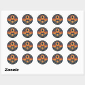 Totale zonsverduistering 2 augustus 2027 cruisesch ronde sticker (Vel)