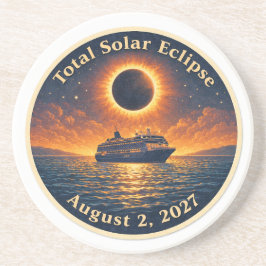 Totale zonsverduistering 2 augustus 2027 cruisesch zandsteen onderzetter