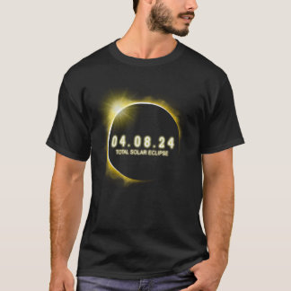 Totale Zonsverduistering 4 08 24 Totaliteit Steden T-shirt