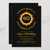 Totale Zonsverduistering 4.8.2024 40ste Verjaardag Kaart (Voorkant / Achterkant)