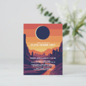 Totale Zonsverduistering 4.8.2024 Schilderachtig K Uitnodiging Briefkaart (Staand voorkant)