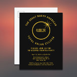 Totale Zonsverduistering 4/8/2024 USA Bezichtiging Uitnodiging Briefkaart<br><div class="desc">🚀 Maak deel uit van een kosmische viering met onze Total Solar Eclipse Viewing Party Briefkaart Invitation! Tot dit boeiende ontwerp behoren de magie van de hemeluitlijning die op 8 april 2024 boven Noord-Amerika en andere locaties is ingesteld om de hemel te sieren. 🌑 Dit coole ontwerp toont een donker...</div>