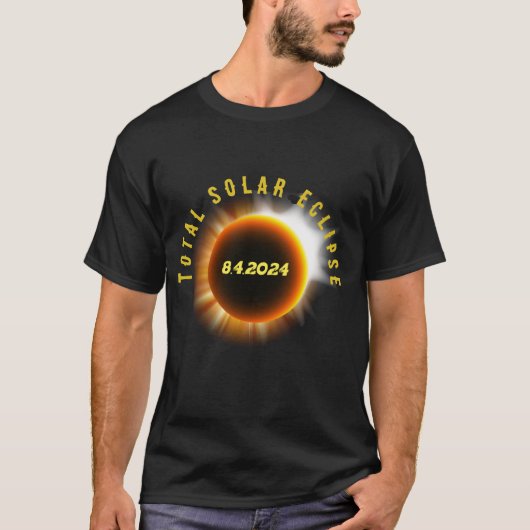 totale zonsverduistering 8/4/2024 USA T-shirt (Voorkant)