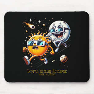 Totale Zonsverduistering 8-4-2024 Zon Vlooien Maan Muismat