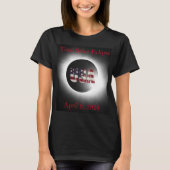 Totale zonsverduistering 8 april 2024 Amerikaanse T-shirt (Voorkant)