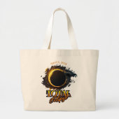 Totale Zonsverduistering 8 april 2024 Herdenking Grote Tote Bag (Voorkant)