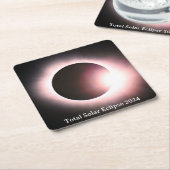 Totale zonsverduistering 8 april 2024 maanzon kartonnen onderzetters (Schuin)