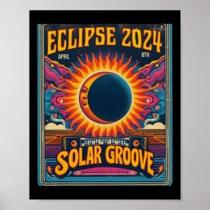 Totale Zonsverduistering 8 april 2024 Noord Poster