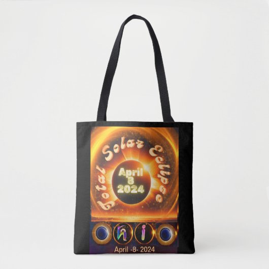 Totale zonsverduistering, 8 april 2024 - Ohio Tote Bag (Voorkant)