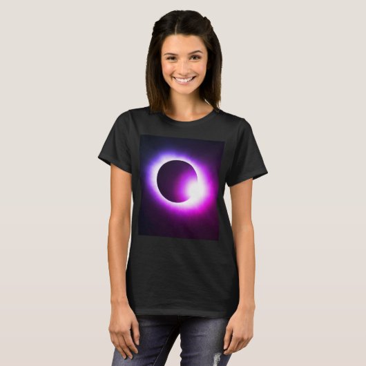 Totale zonsverduistering 8 april 2024 zon maan t-shirt (Voorkant volledig)