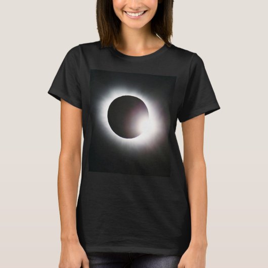 Totale zonsverduistering 8 april 2024 zon maan t-shirt (Voorkant)