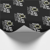 Totale zonsverduistering - aangepaste datum en loc cadeaupapier (Hoek)