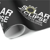 Totale zonsverduistering - aangepaste datum en loc cadeaupapier (Rol Hoek)