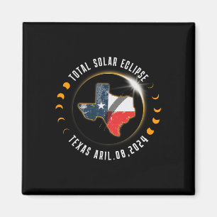 Totale Zonsverduistering Amerika Totaliteit Texas  Magneet