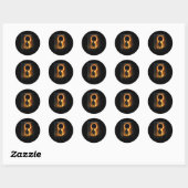 Totale Zonsverduistering Amerika VS Ronde Sticker (Vel)