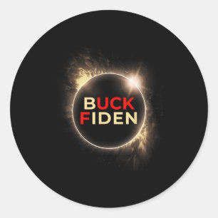 Totale Zonsverduistering Anti Joe Ronde Sticker