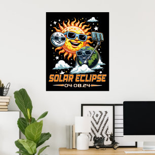 Totale Zonsverduistering April 2024 Poster