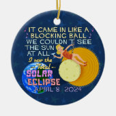 Totale Zonsverduistering April 8 2024 American Fun Keramisch Ornament (Voorkant)