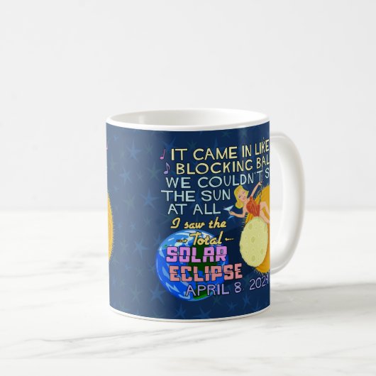 Totale Zonsverduistering April 8 2024 American Fun Koffiemok (Voorkant rechts)