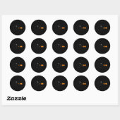 Totale Zonsverduistering April 8 2024 Leuke Fases  Ronde Sticker (Vel)