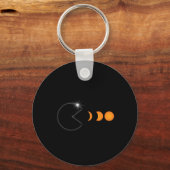 Totale Zonsverduistering April 8 2024 Leuke Fases  Sleutelhanger (Voorkant)