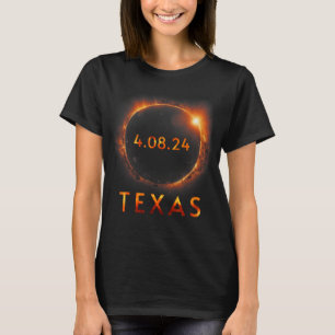 Totale Zonsverduistering April 8 2024 Texas Solar T-shirt