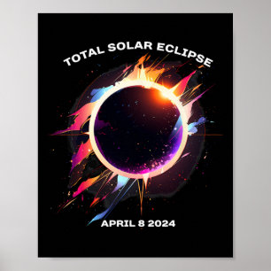 Totale Zonsverduistering April 8 2024 Totaal Souve Poster