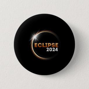 Totale Zonsverduistering April 8 2024 voor Jongens Ronde Button 5,7 Cm
