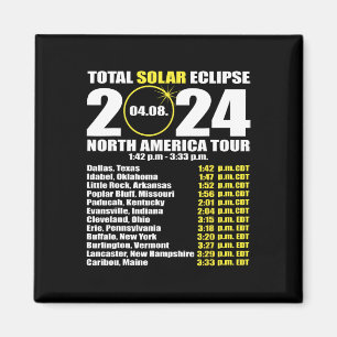 Totale Zonsverduistering April 8 Pad van de Verdui Magneet