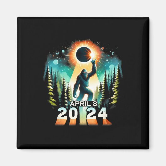 Totale Zonsverduistering April 8 Zonsverduistering Magneet (Voorkant)