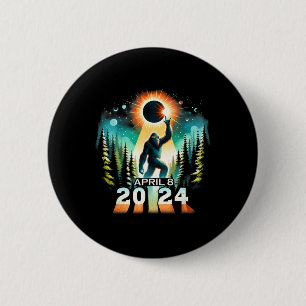 Totale Zonsverduistering April 8 Zonsverduistering Ronde Button 5,7 Cm