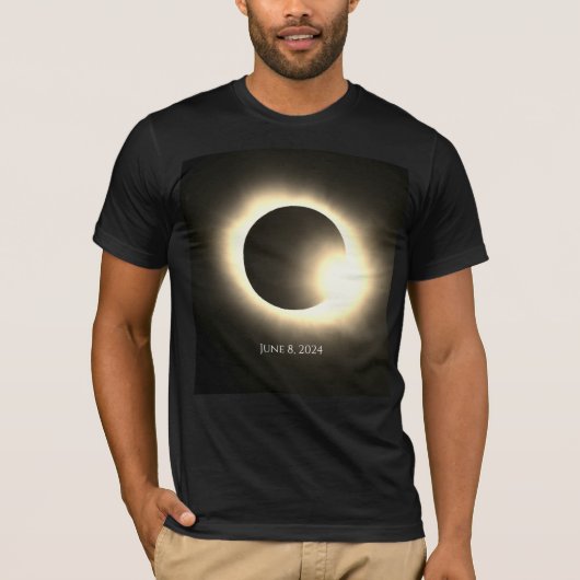 Totale zonsverduistering april 8th 2024 maan zon t-shirt (Voorkant)