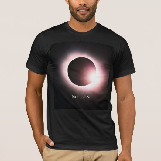 Totale zonsverduistering april 8th 2024 maan zon t-shirt (Voorkant)