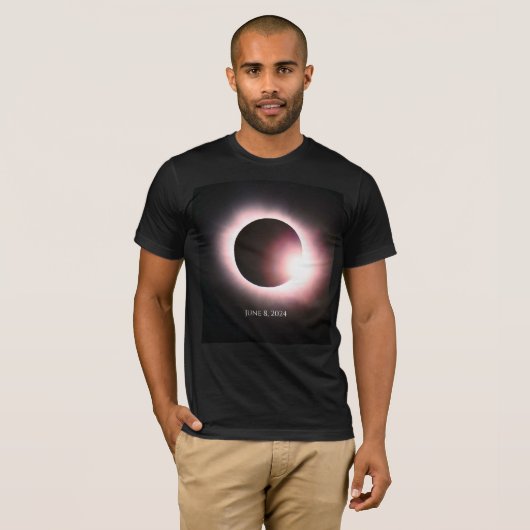 Totale zonsverduistering april 8th 2024 maan zon t-shirt (Voorkant volledig)