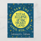 Totale Zonsverduistering April 8th 2024 Souvenir C Briefkaart (Voorkant)