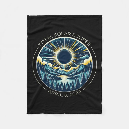 Totale Zonsverduistering Artsy Totality Sky met Ap Fleece Deken (Voorkant)