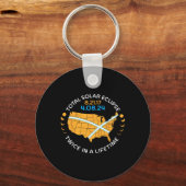 Totale Zonsverduistering Aug 21 17 April 8 24 Twee Sleutelhanger (Voorkant)