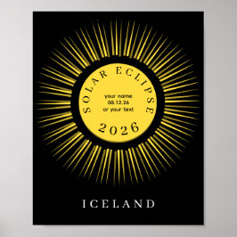 Totale zonsverduistering augustus 2026 tekst geper poster