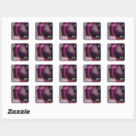 Totale zonsverduistering augustus 2026 tekst geper vierkante sticker