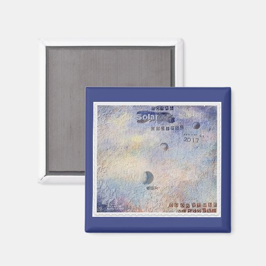 Totale Zonsverduistering Augustus 21, 2017 Boonvil Magneet (Voorkant / Achterkant)