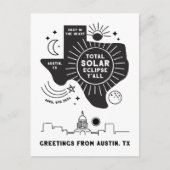 Totale zonsverduistering Austin Texas Briefkaart (Voorkant)