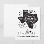 Totale zonsverduistering Austin Texas Wenskaart Bedankkaart (Voorkant / Achterkant)
