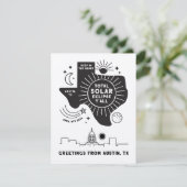 Totale zonsverduistering Austin Texas Wenskaart Bedankkaart (Staand voorkant)