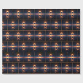 Totale zonsverduistering boven oceaanwater cadeaupapier (Vlak)