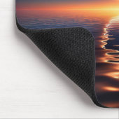 Totale zonsverduistering boven oceaanwater muismat (Hoek)