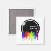 Totale Zonsverduistering Buffel 8 april 2024 Long  Magneet (Voorkant / Achterkant)