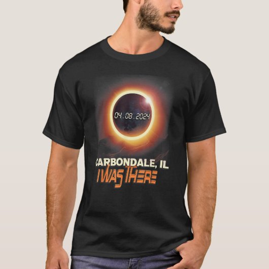 Totale zonsverduistering Carbondale Illinois IL T-shirt (Voorkant)