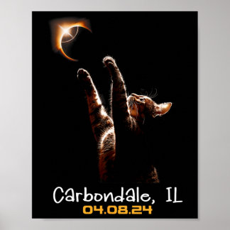 Totale zonsverduistering Carbondale Illinois Poster